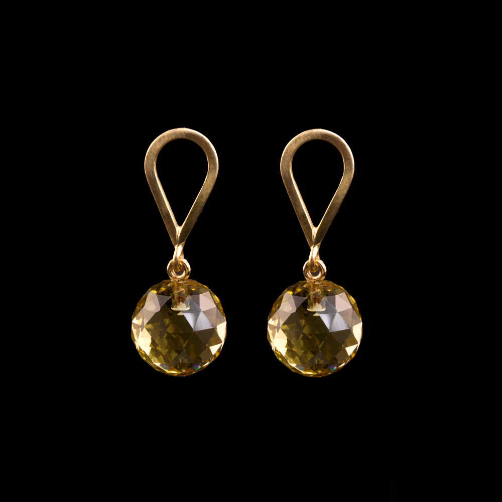 Lemon-Citrin Ohrringe / 750er Gelbgold - 850 €